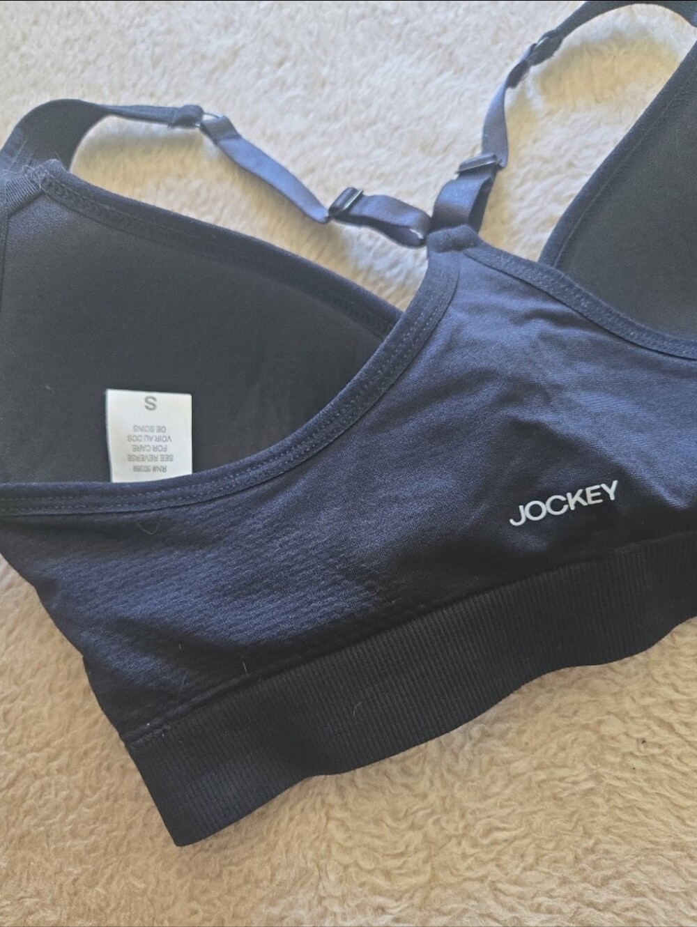 Jockey Black Sports Bra with Racerback S - Picture 4 of 6